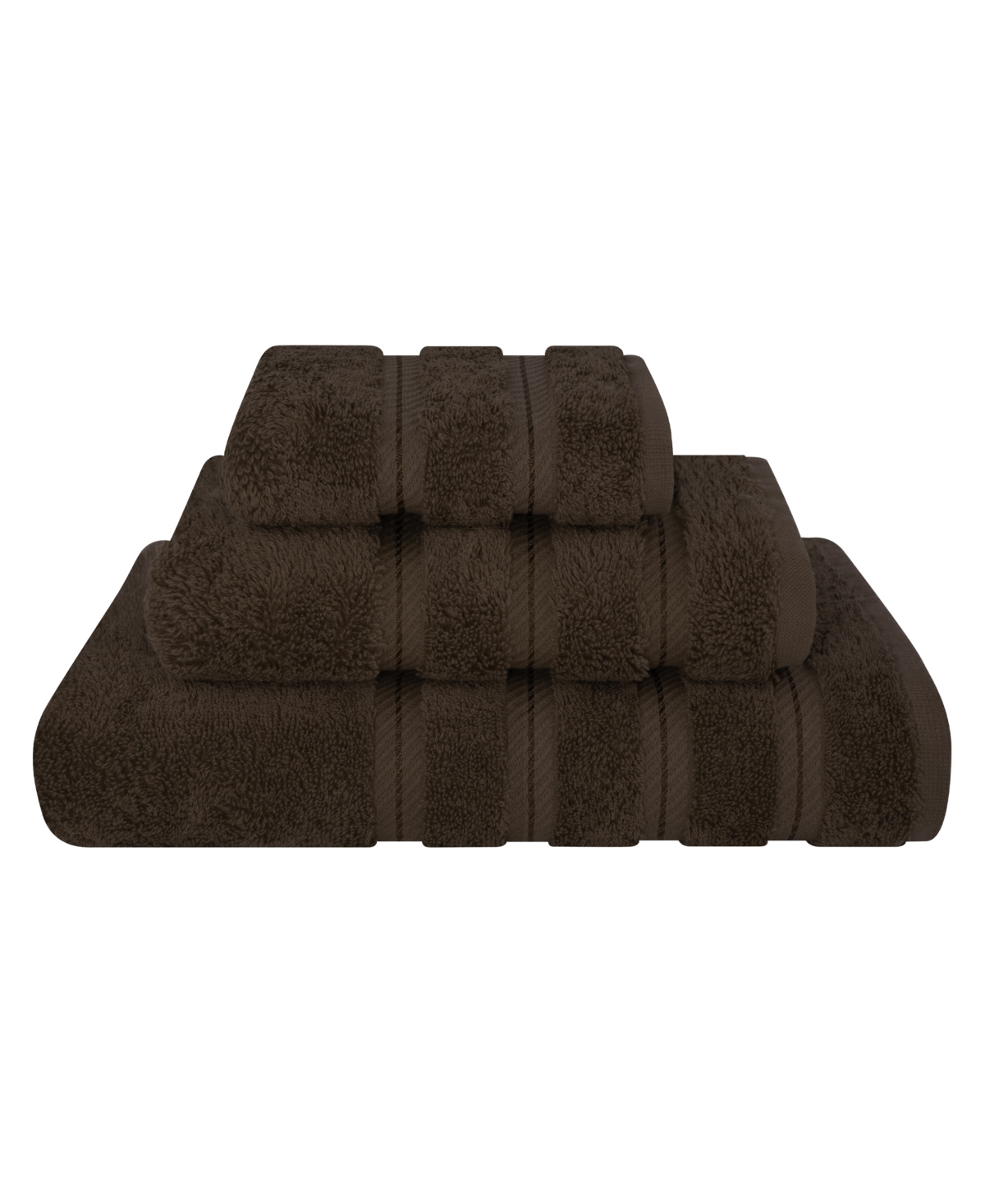 American Soft Linen Edison Premium 100% Turkish Cotton 3-piece Bath Towel Set In Brown