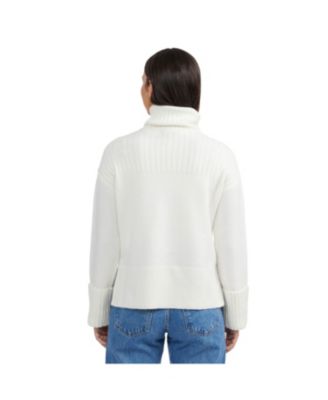 Women's Turtleneck Sweater with Rolled Cuffs