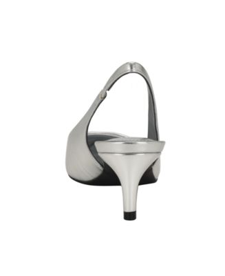 Women's Dainty Kitten Heel Slingback Pumps