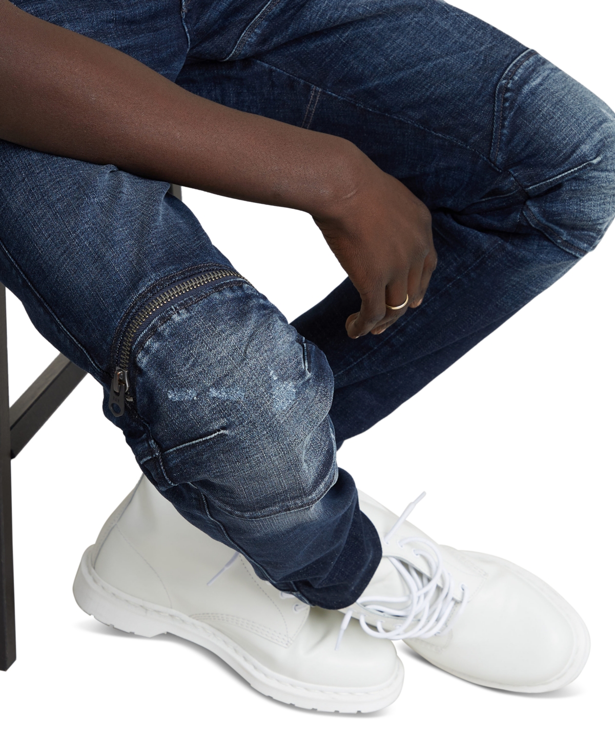 G-Star Raw Men's Elwood Zip-Knee Skinny Jeans, Created for Macy's