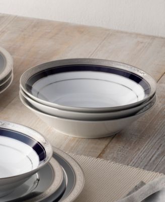 Crestwood Cobalt Platinum Set of 4 Soup Bowls, 7.50", 12 oz.