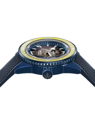 Men's Swiss Automatic Captain Cook Navy Blue High-Tech Ceramic Bracelet Watch 43mm