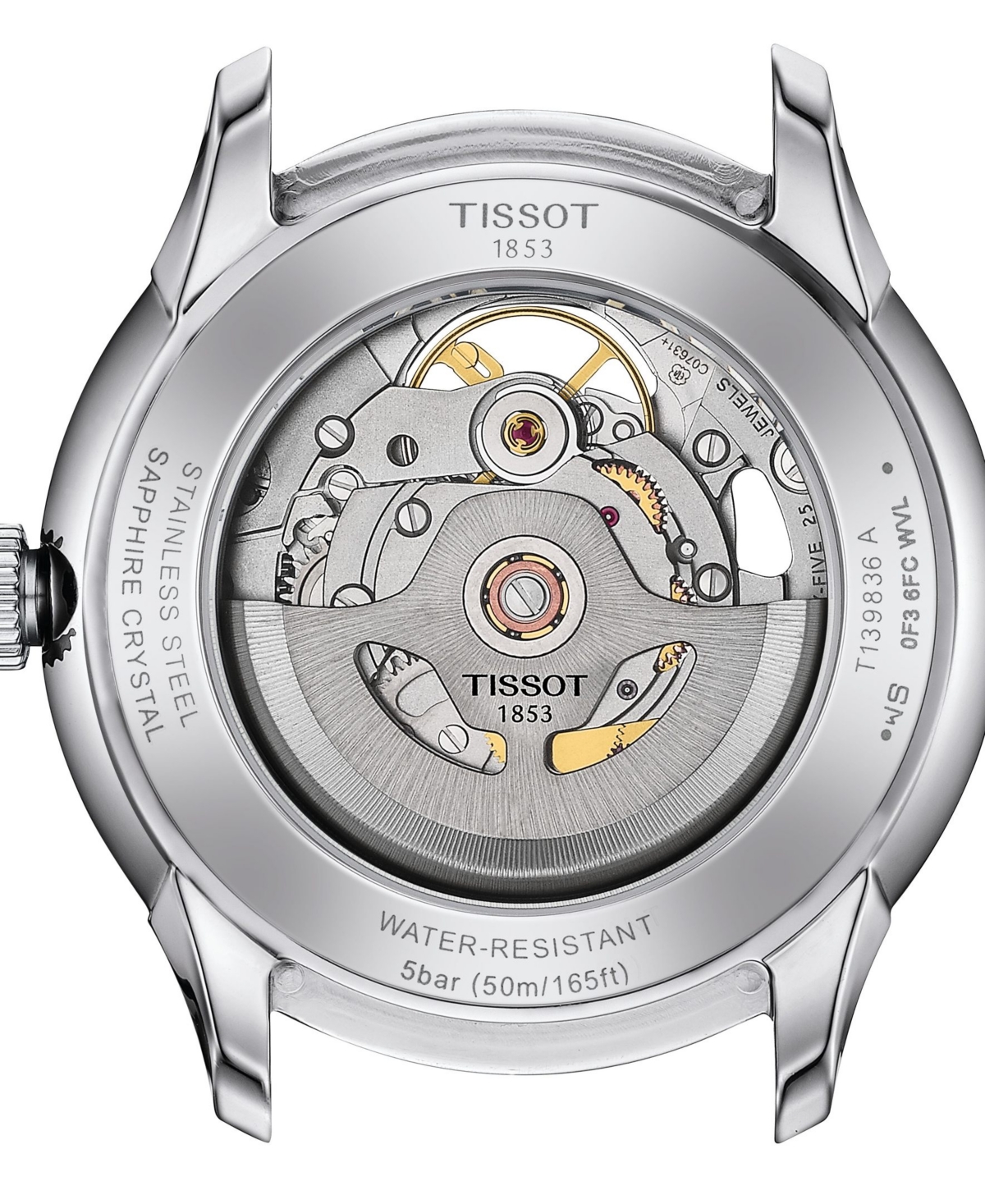 Tissot Men's Swiss Automatic Chemin Des Tourelles Skeleton Brown Leather Strap Watch 39mm In No Color