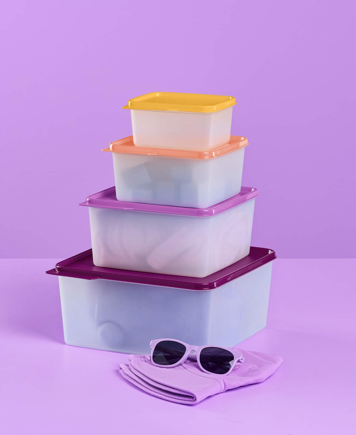 Tupperware Keeptabs 4-piece Container & Lid Set In Multi