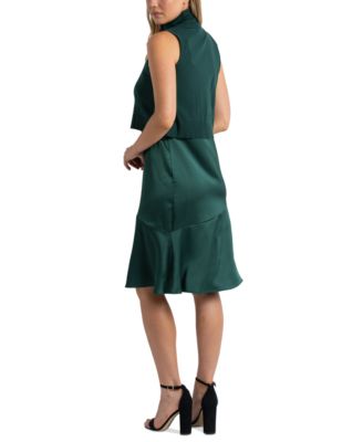 Women's Mixed-Media Sweater-Top Dress