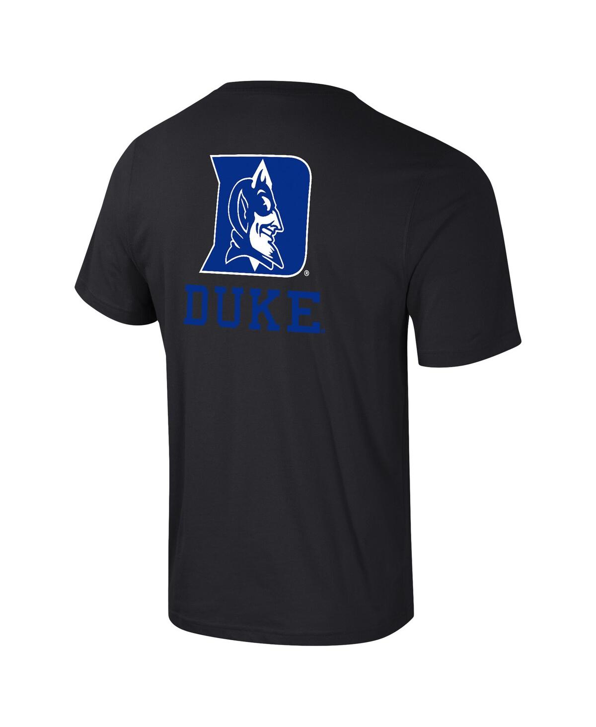 Colosseum Men's Duke Blue Devils Logo Lockup 2-hit Active Blend T-shirt In Royal