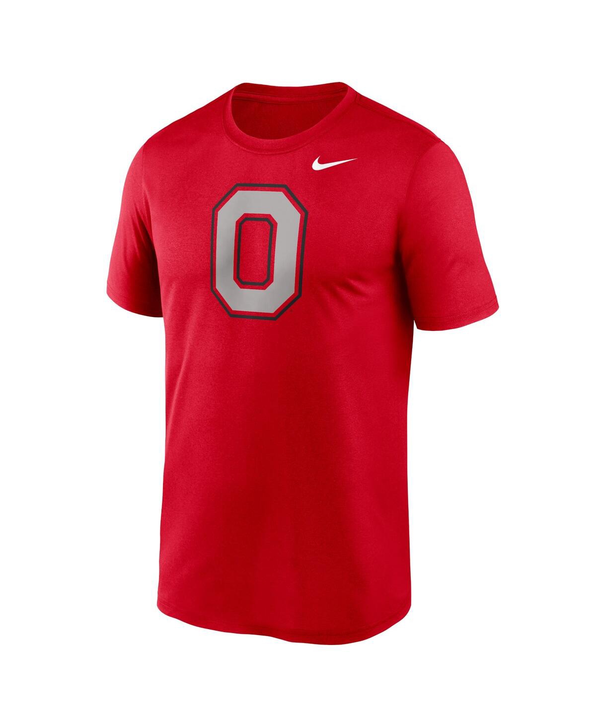Nike Men's Scarlet Ohio State Buckeyes Primetime Evergreen Alternate Logo T-shirt In Scarlet