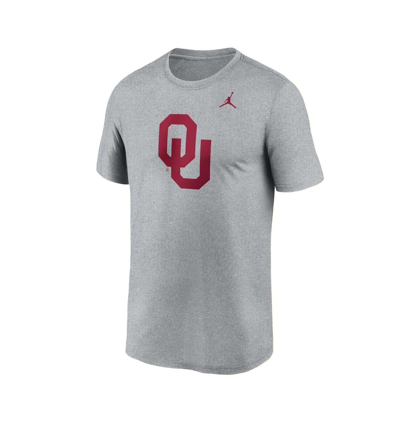Мужская футболка Jordan Heather Gray Oklahoma Sooners Primetime Legend Logo — фото 3