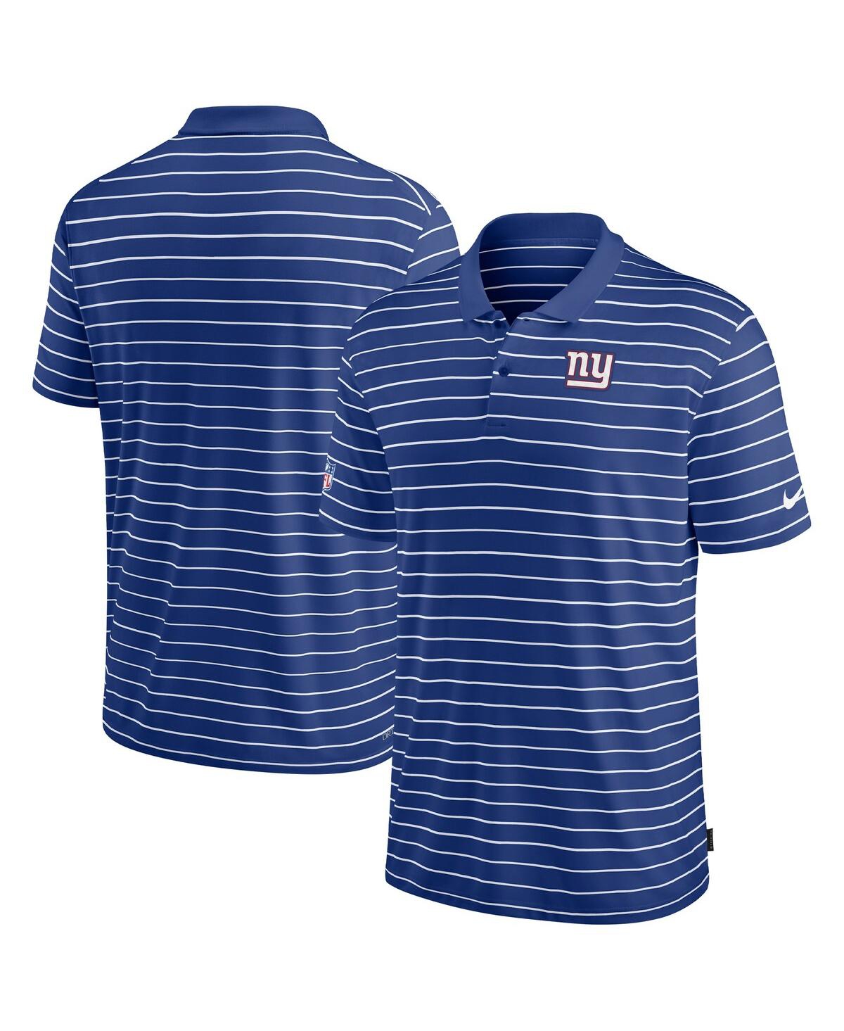 Nike Men's Royal New York Giants Sideline Lock Up Victory Performance Polo In Royal,white