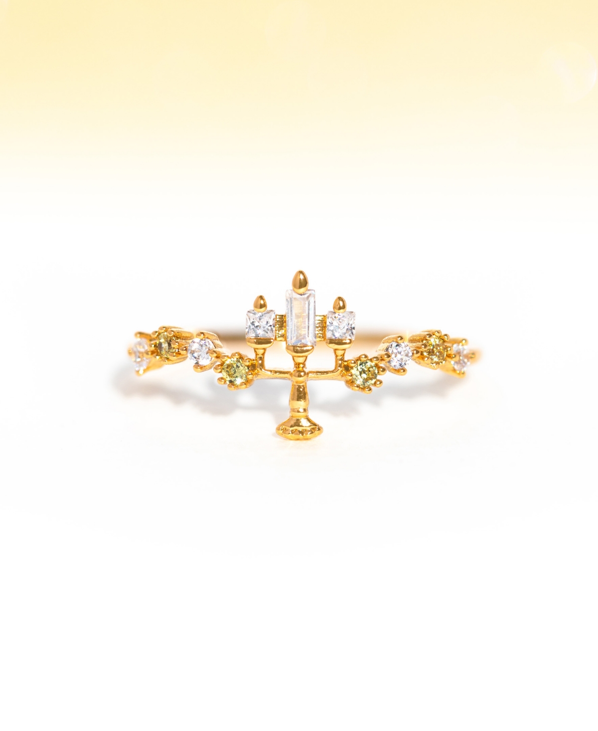 Girls Crew Disney Multi-Color Beauty the Beast Lumiere Ring
