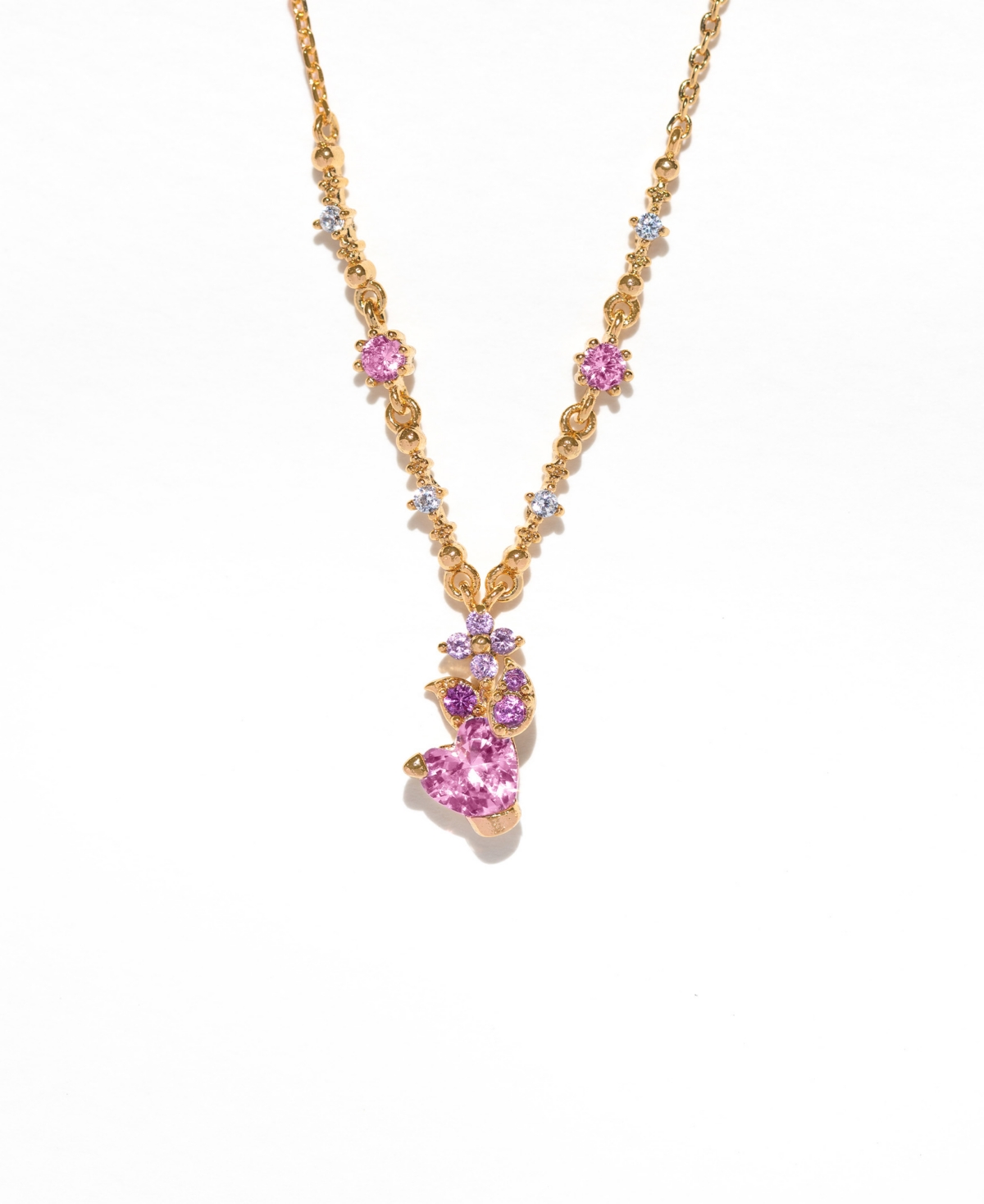 Girls Crew Disney Winnie The Pooh Crystal The Little Piglet Necklace In Gold