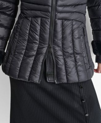 Women's Faux-Fur Spread-Collar Puffer Jacket