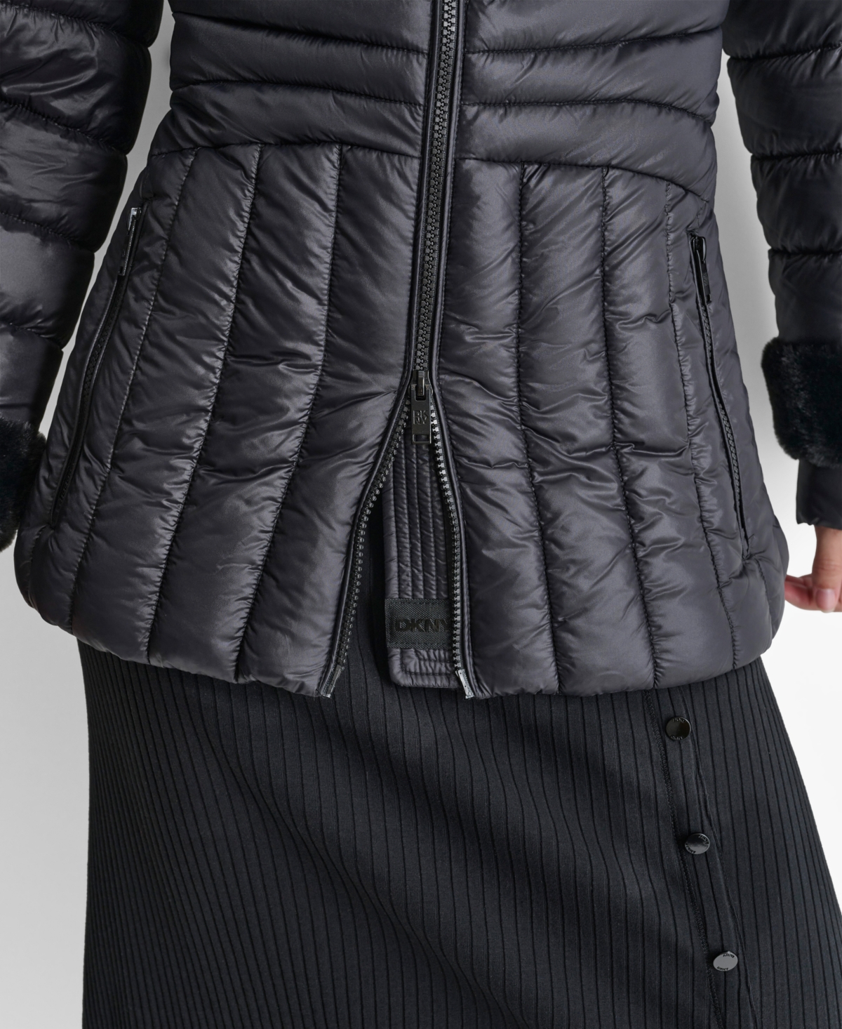 Dkny Women's Faux-Fur Spread-Collar Puffer Jacket