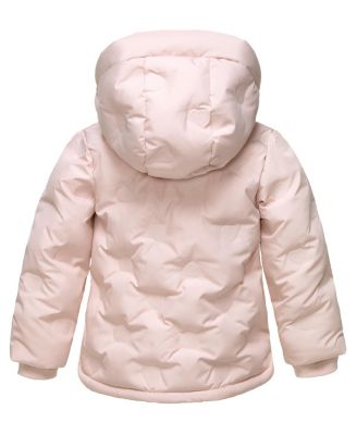 Baby Girls Fleece Lined Heart Puffer Jacket 6-24M