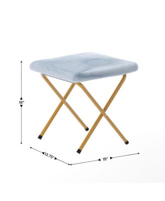 Aisling Oversized Folding Saucer Chair And Ottoman For Dorm, Bedroom