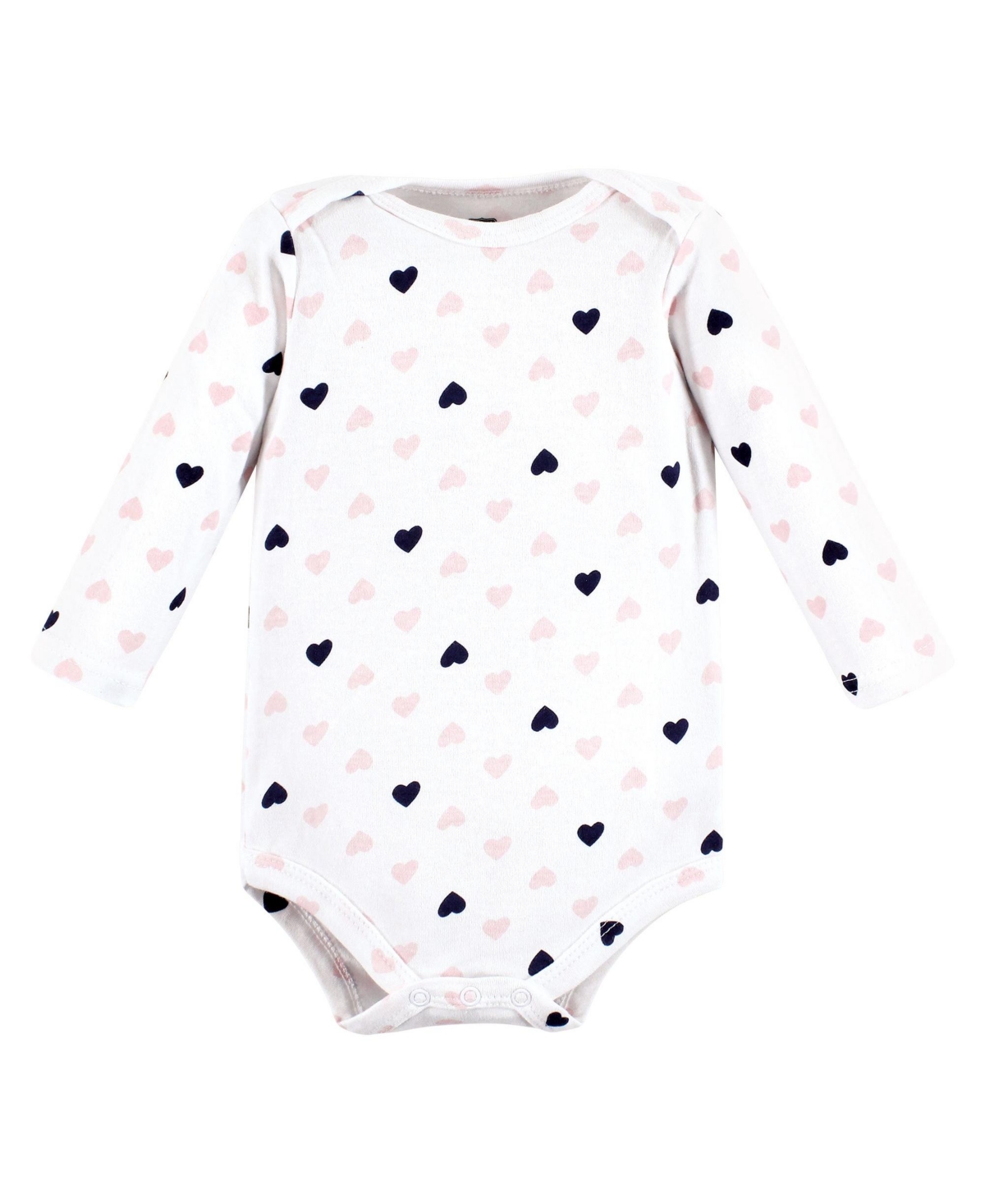 Hudson Baby Baby Girls Cotton Long-Sleeve Bodysuits Daddy Pink Navy 5-Pack - Girl daddy pink navy 5-pack
