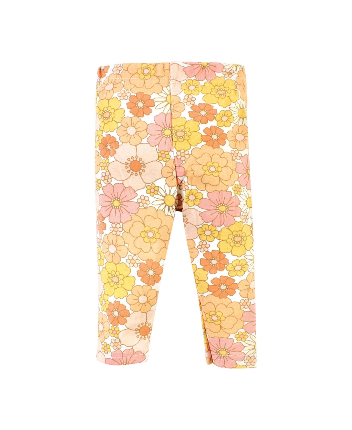 Hudson Baby Baby Girls Cotton Long-Sleeve Bodysuit, Pant and Shoe Set,- Peace love flowers