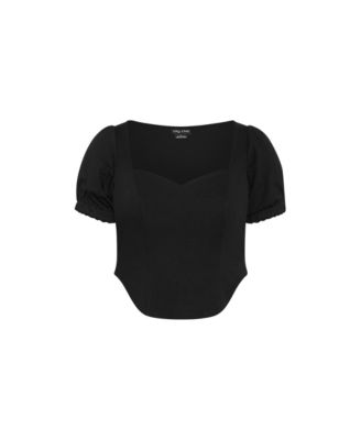 Women's Corset Puff Top