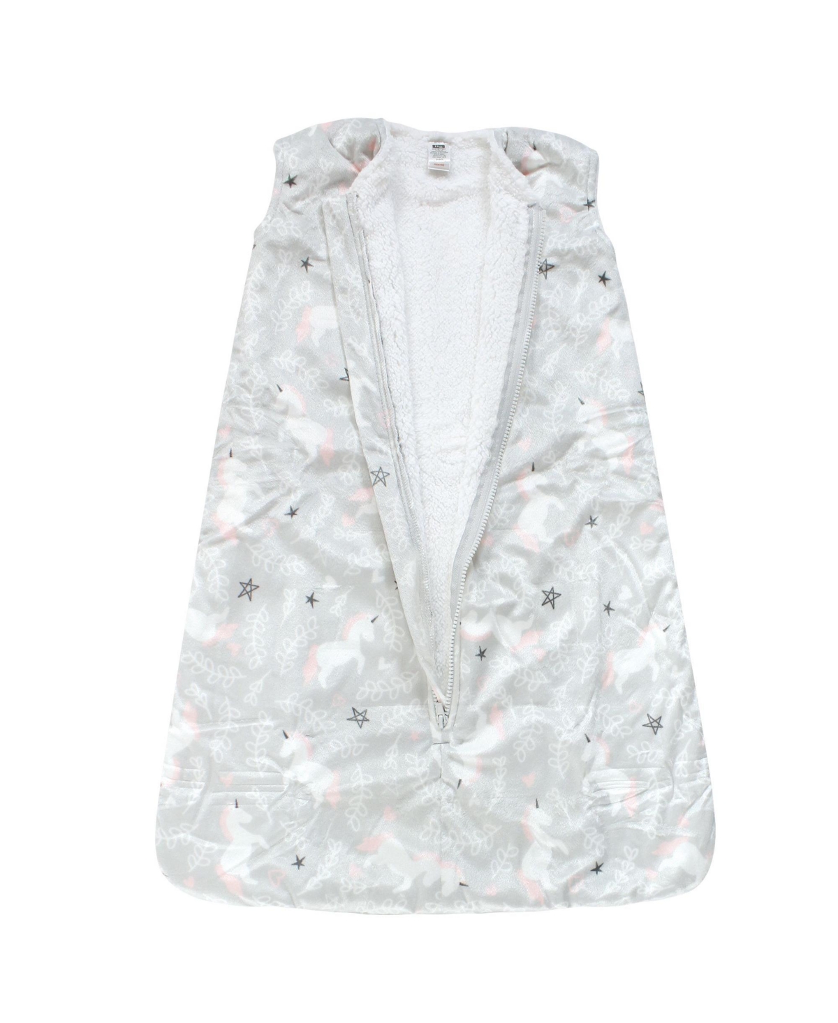 Hudson Baby Baby Girls Mink with Faux Shearling Inner Sleeping Bag, Sack, Blanket, Whimsical Unicorn
