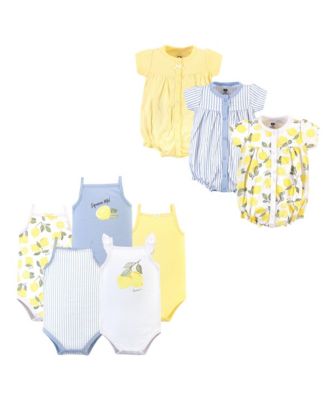Baby Girls Hudson Cotton Bodysuits and Rompers, 8-Piece