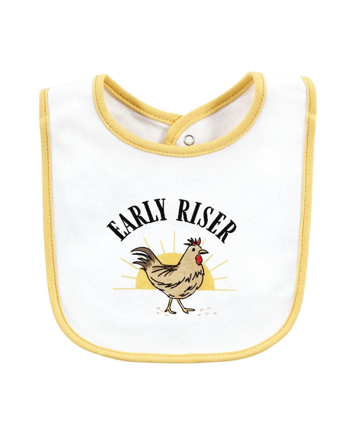 Hudson Baby Infant Boys Cotton Bibs, One Size - Boy farm