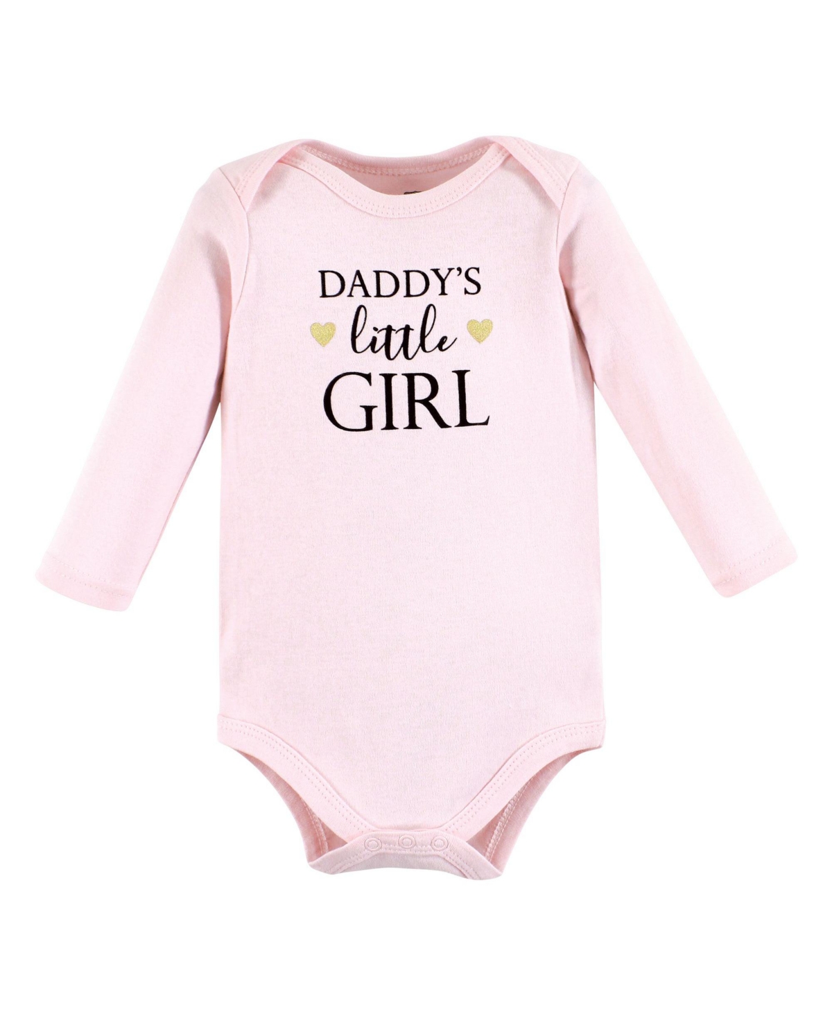 Hudson Baby Baby Girls Cotton Long-Sleeve Bodysuits Daddy 3-Pack - Girl daddy 3-pack