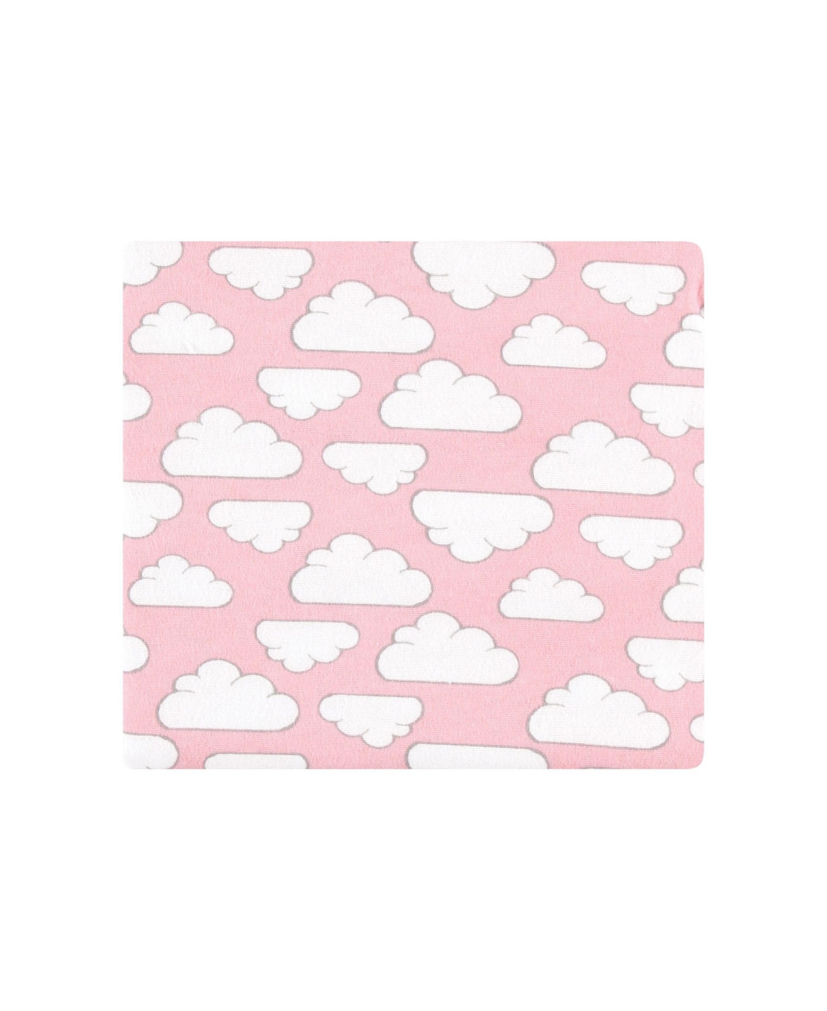 Hudson Baby Infant Girl Cotton Flannel Receiving Blankets Bundle, One Size - Girl new elephant
