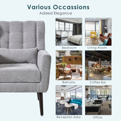  Velvet Accent Chair with Support