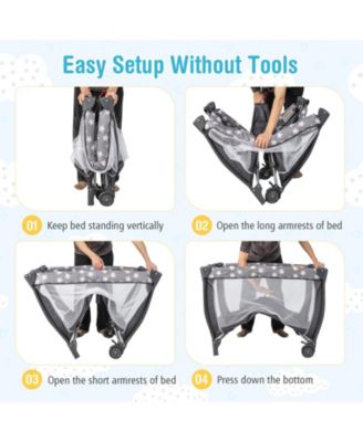 Portable Baby Nursery Center 4-in-1 Portable Travel Crib