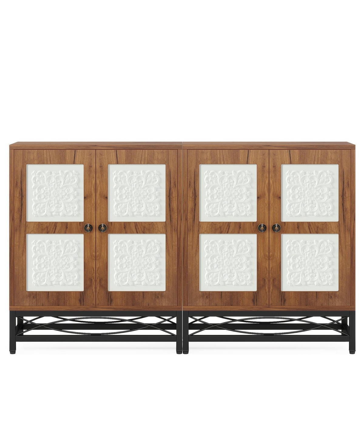 Tribesigns Farmhouse Console Table, 42.5-Inch Narrow Wood Sofa Table Behind Couch, Industrial Entryway Accent Table