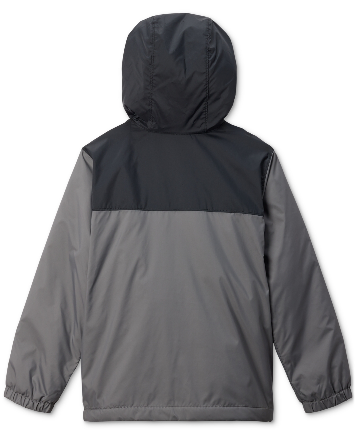 Columbia Big Boys Glennaker Ii Fleece-lined Full-zip Hooded Rain Jacket In City Grey,black