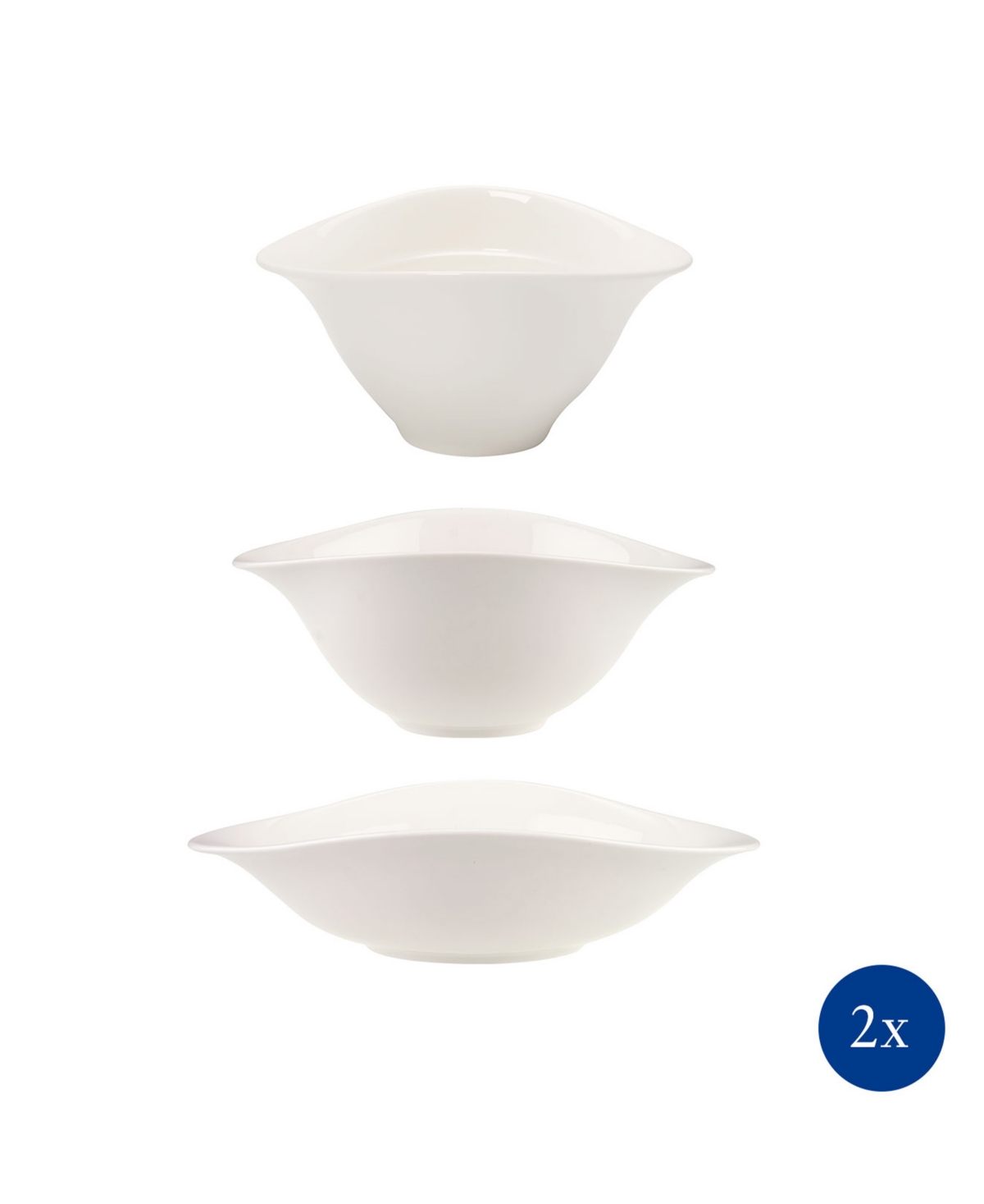 Vapiano 6 Pc. Dinnerware Set, Service for 2 - White