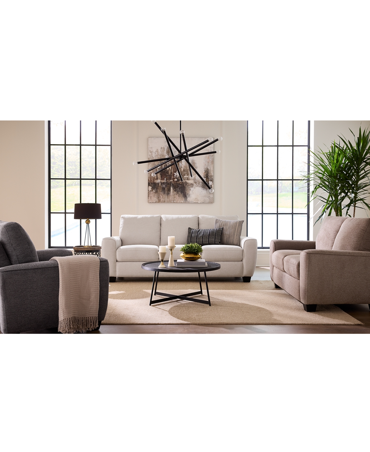 MACY'S MYRIEM 37" FABRIC CHAIR, CREATED FOR MACY'S 