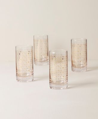 Tuscany Classics Gold Dust Highballs, Set Of 4
