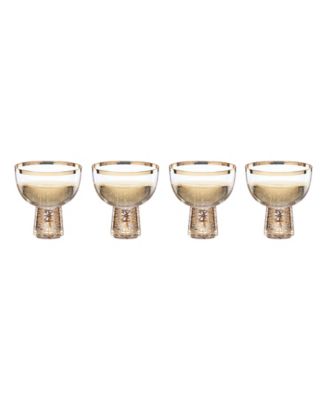 Tuscany Classics Gold Frost Coupes, Set Of 4