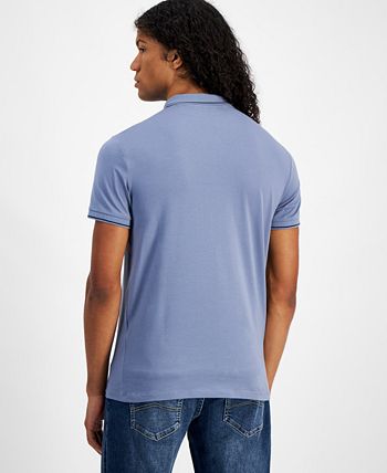 Armani Exchange Slim Fit Zipper Logo Short Sleeve Polo Shirt XL