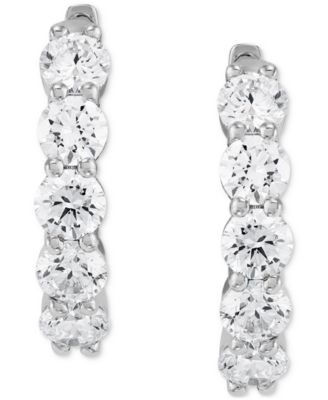 Lab Grown Diamond Hoop Earrings (1 ct. t.w.) in 14k White or Yellow Gold