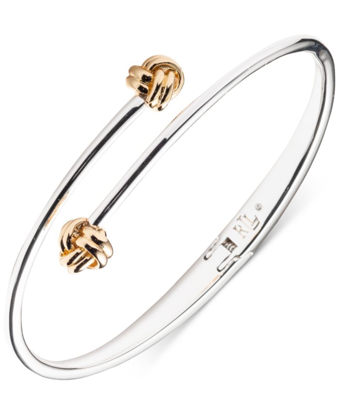 Lauren Ralph Lauren Two-Tone Knot Bypass Bangle Bracelet