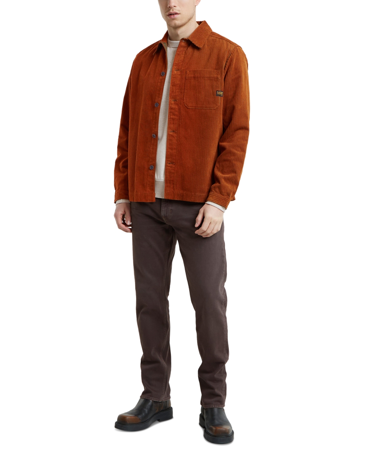 Shop G-star Raw Men's Relaxed-fit Shirt Jacket, Created For Macy's In Rodeo,dk M