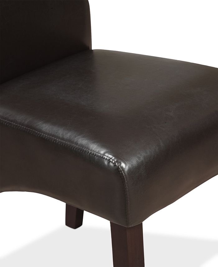 Simpli Home Easton Set of 2 Faux Leather Deluxe Parson Chairs & Reviews Furniture Macy's