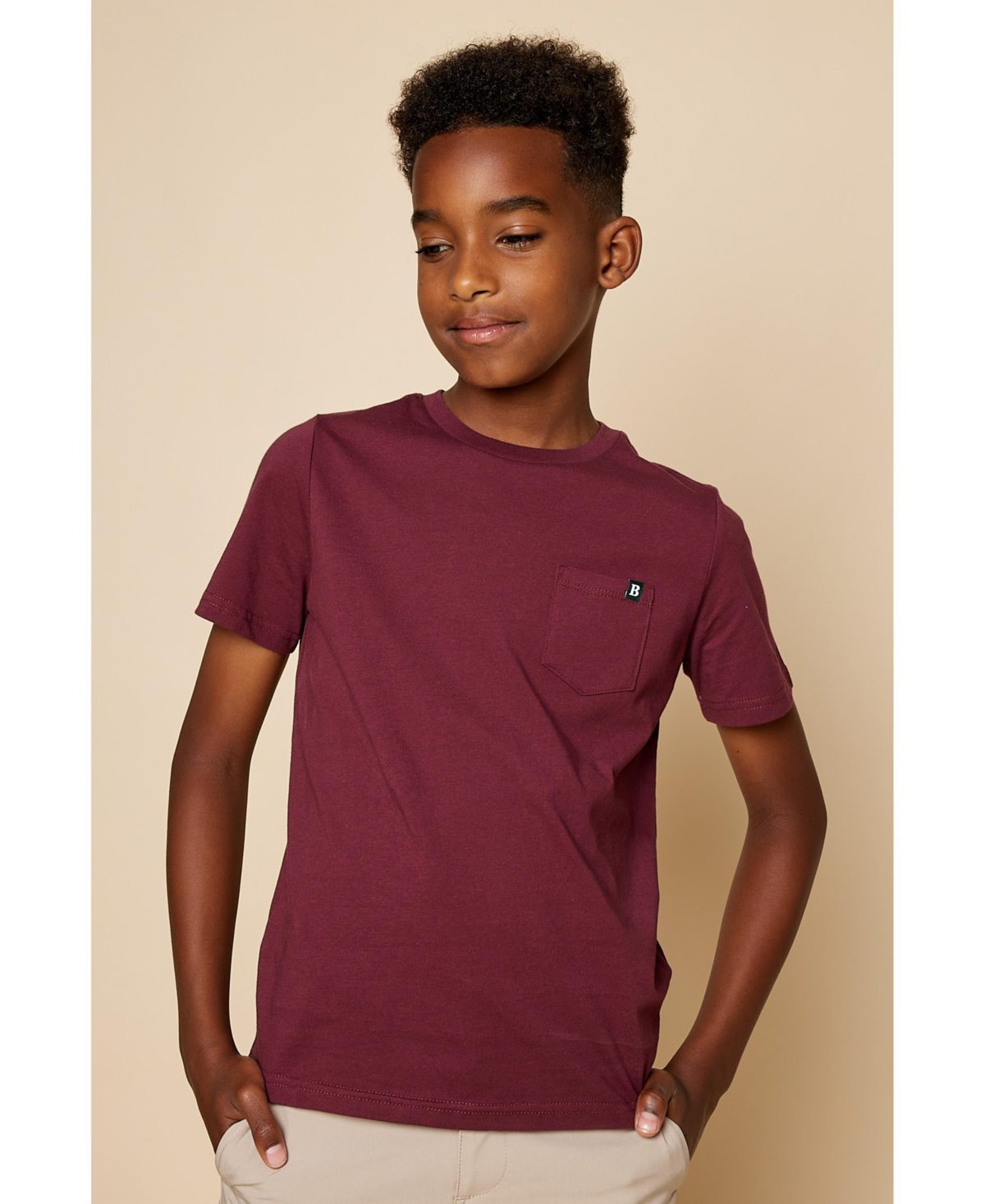 B by Brooks Brothers Big Boys Short Sleeve Pocket T-shirt