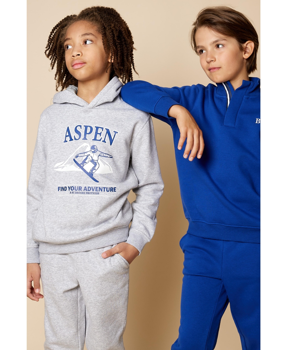 B by Brooks Brothers Big Boys Quarter-Zip Sweatshirt