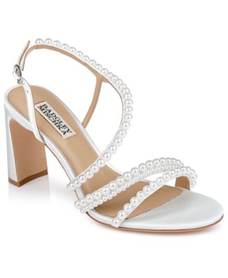 Sandali Con Tacco Badgley Mischka Amora - Donna, Decorati Con Perle - Foto 12