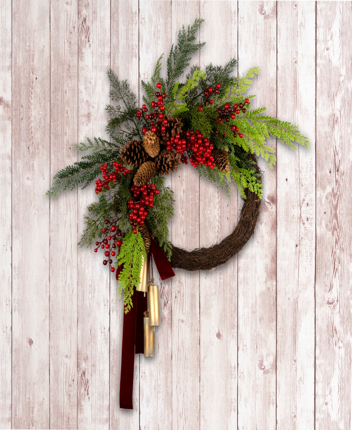 National Tree Company Christmas Joy Half Wreath, 24 Inches In Green