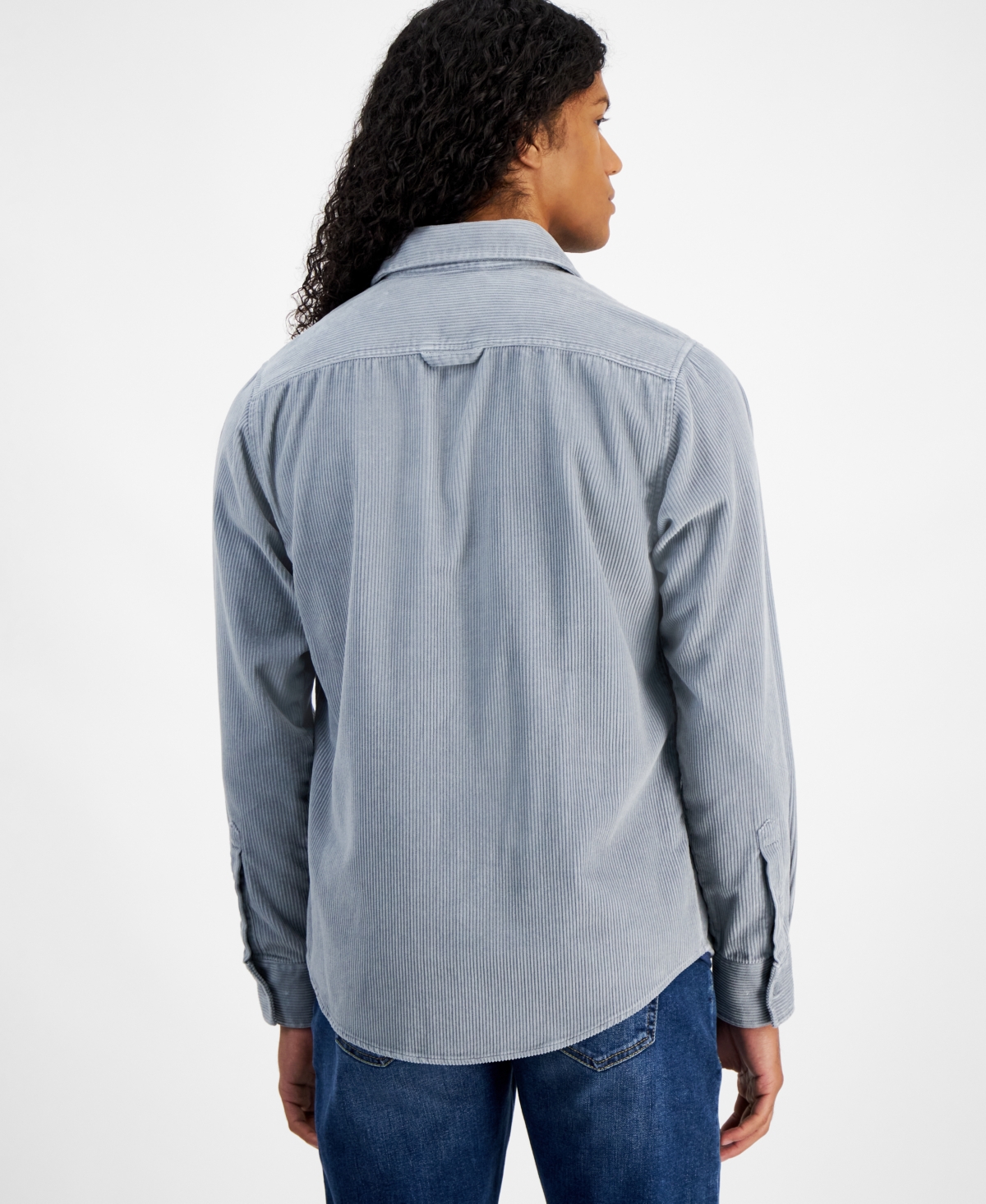Sun + Stone Men's Long Sleeve Button-Front Corduroy Shirt, Created for Macy's