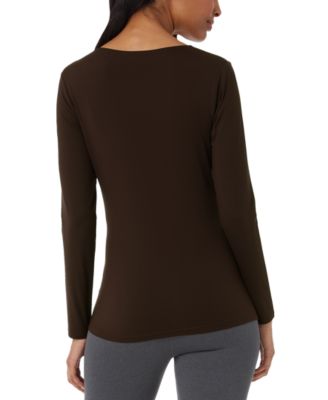 Women's Long-Sleeve Scoop-Neck Top 