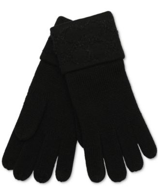 Women's Signature C Metallic Headband & Touch Tip Gloves Boxed Gift Set 