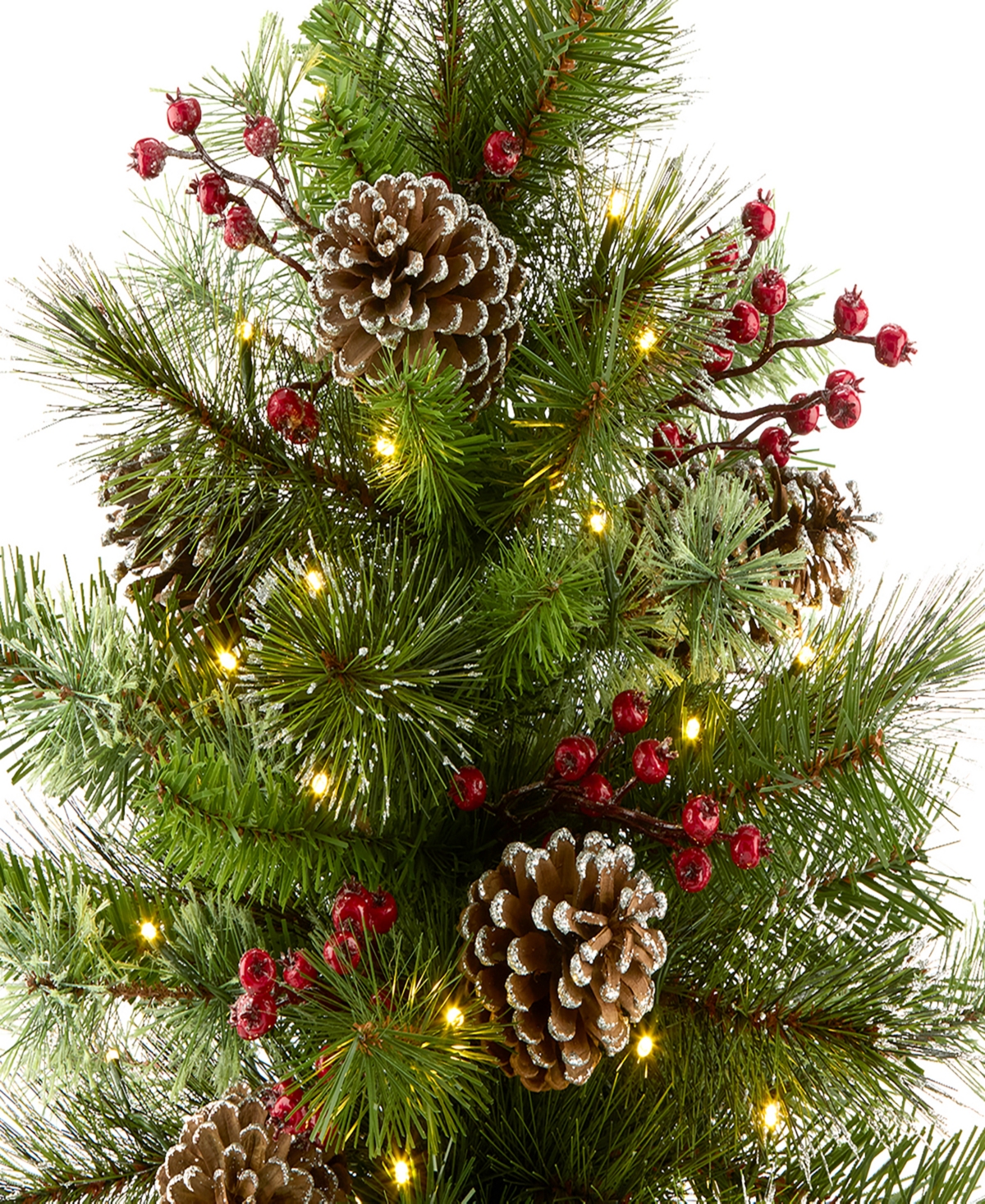 National Tree Company Iced Berry Pine Tree, 2 Feet. In Green