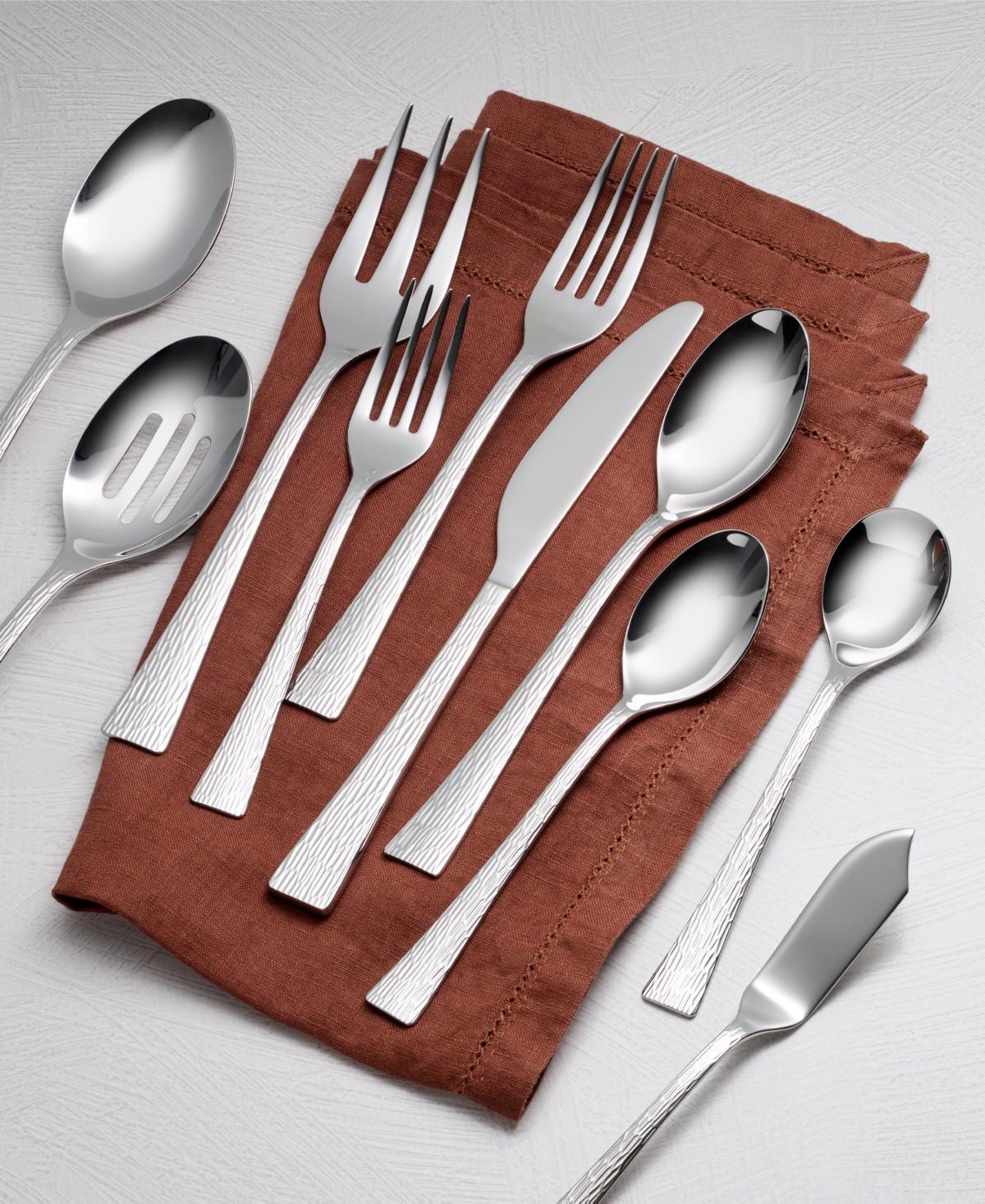 Cambridge Silversmiths Stainless Steel Ashlyn Mirror 67-piece Flatware Set, Service For 12 In Metallic And Stainless