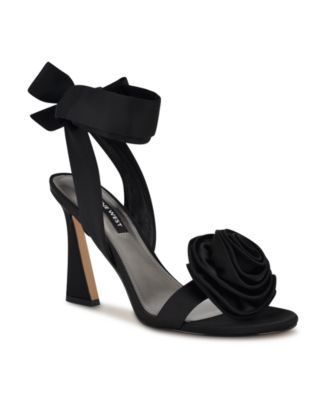 Nine West Women's Krave Tapered Heel Open Toe Dress Sandals - Macy's